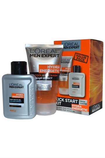L Oreal Men Expert Kick Start Kit Hydra Energetic Face Wash and Post Shave Gel 