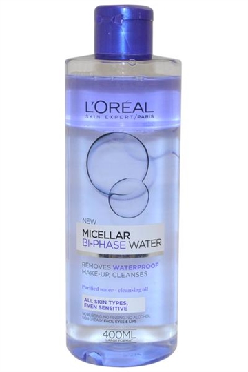  L Oreal L'Oreal Paris Micellar Bi-Phase Water Make Up Cleanser 400ml All Skin Types