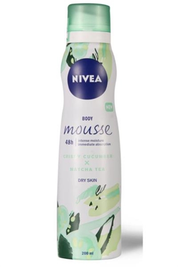  Nivea Nivea Beaut‚ Body Mousse Intense Moisture Absorption 200ml DRY Crispy Cucumber + Matcha Tea