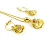 Abella 18k guld halskæde med 2 stk. mode øreringe
